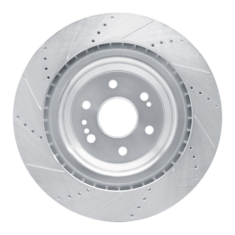 R1 Concepts for 14-20 Cadillac Escalade Front Right Drilled & Slotted Silver Brake Rotor - Image 5