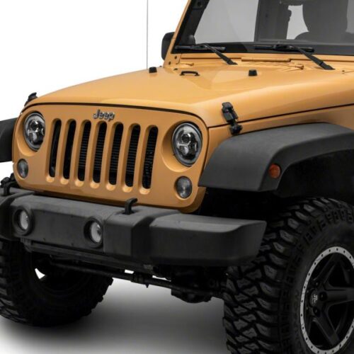 Raxiom for 2007-2018 Jeep Wrangler JK Axial 7-In LED Headlights w/ DRL Turn Signals- Black Housing (Clear) - Image 4