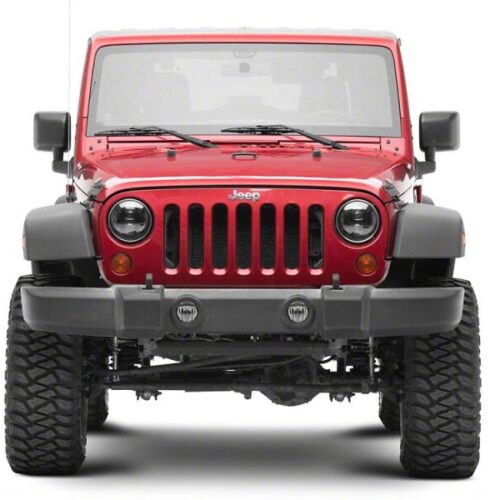 Raxiom for 2007-2018 Jeep Wrangler JK Axial Series DB2 LED Headlights- Black Housing- Clear Lens - Image 9