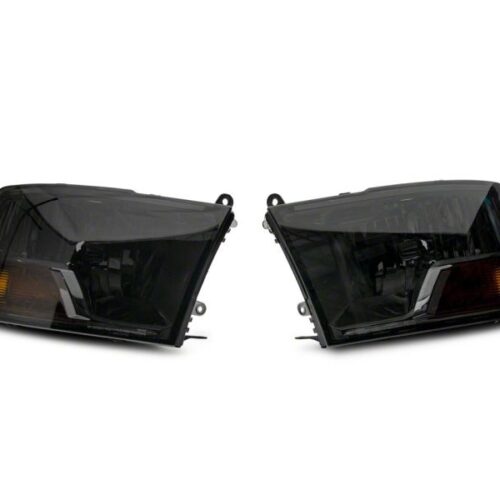 Alternative view of Raxiom for 2009-2018 Dodge RAM 1500 Axial OEM Rep Headlights w/ Single Bulb- Chrome Housing (Smoked Lens)