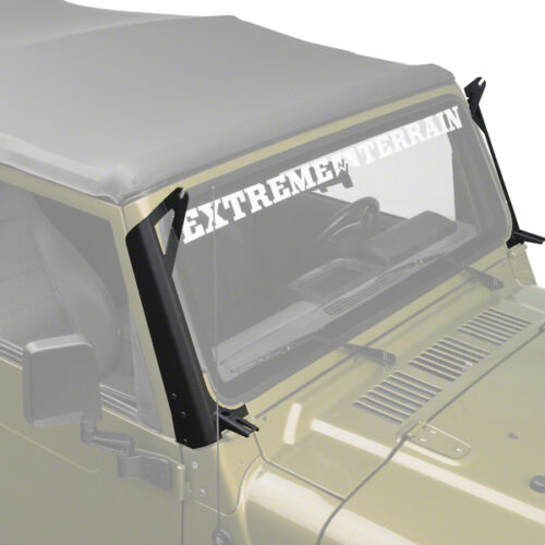 Raxiom for 1997-2006 Jeep Wrangler TJ 50-In LED Light Bar Windshield Mount w/ Auxiliary Bracket