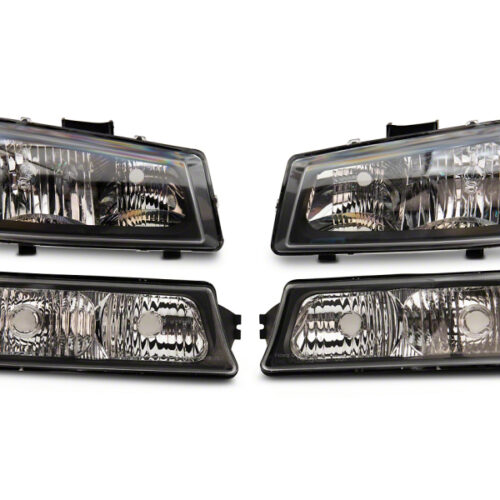 Raxiom for 2003-2006 Chevrolet Silverado 1500 Axial OEM Style Rep Headlights- Chrome Housing (Clear Lens)