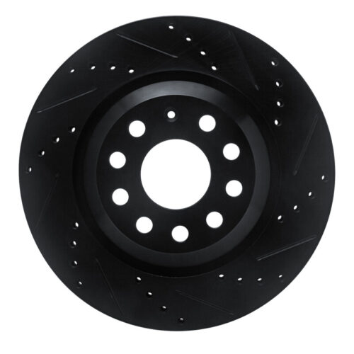 DFC 06-25 Audi S3 (USA/Canada) Rear Right Drilled & Slotted Black Brake Rotor