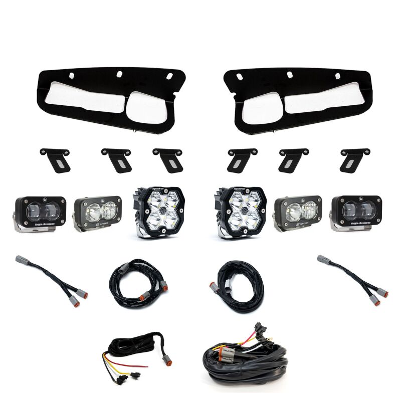 Baja Designs for 21-25 Ford Bronco Squadron 2.0 Sport (Spot) / S2 SAE / S2 Sport D/C Steel Bmpr w/UP