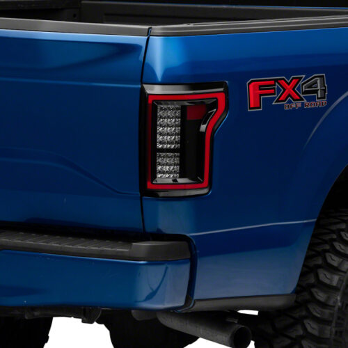 Raxiom for 2015-2017 Ford F-150 LED Tail Lights- Black Housing (Smoked Lens)