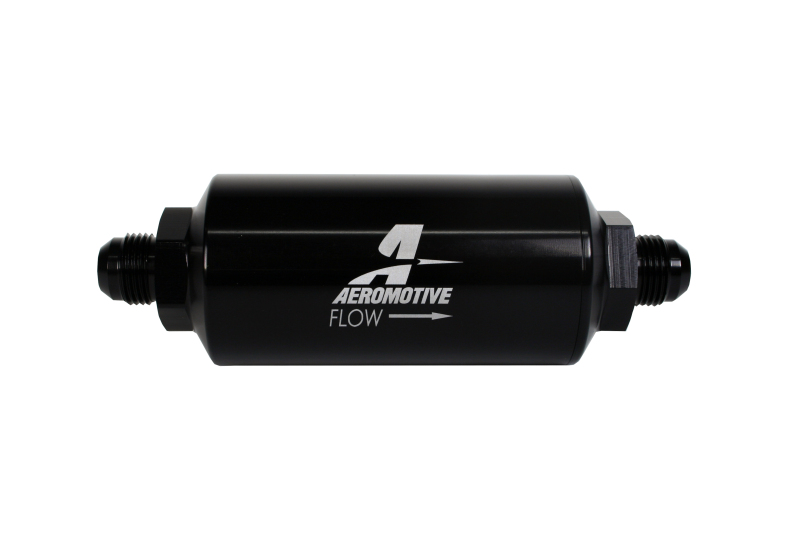 Aeromotive In-Line Filter - (AN -8 Male) 40 Micron Stainless Mesh Element Bright Dip Black Finish - Image 4