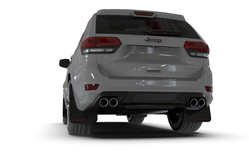 Rally Armor 18-22 Jeep Grand Cherokee SRT Trackhawk Black UR Mud Flap - Metallic Black Logo - Image 5