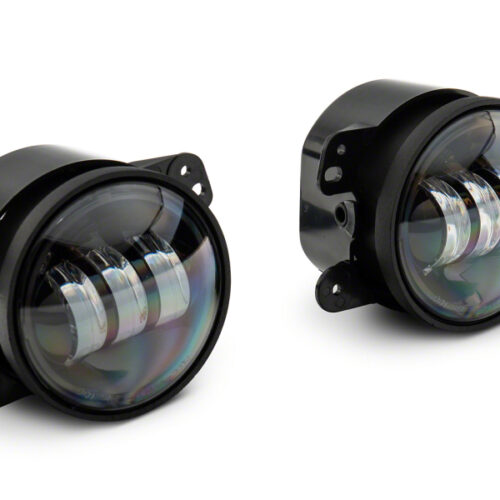 Raxiom for 2007-2023 Jeep Wrangler JK & JL Axial Series Tri-Bar LED Fog Lights- Amber