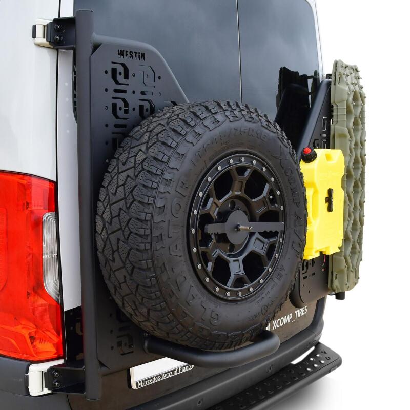 Westin 19-24 Mercedes-Benz Sprinter Accessory Carrier For XTS - Rear Driver Side - Textured Black - Image 9