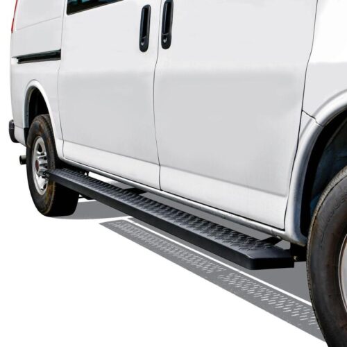Alternative view of Westin Ford Transit Van 150/250/350 (46in Driver & 97in. Pass) Grate Steps Running Boards - Tex. Blk