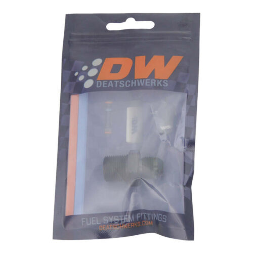 Alternative view of DeatschWerks 6AN Male Flare to 3/8in Male NPT Adapter - Anodized Matte Black