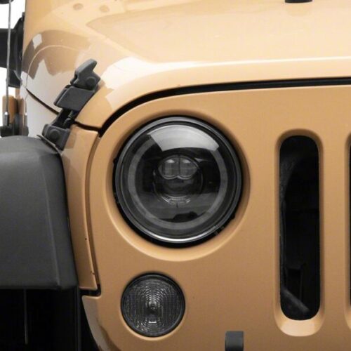 Raxiom for 2007-2018 Jeep Wrangler JK 7-Inch V2 Dragon Eye LED Headlights- Black Housing- Clear Lens - Image 8