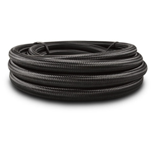 Vibrant Black Nylon Braided Flex Hose w/PTFE Liner AN -10 (150ft Roll)