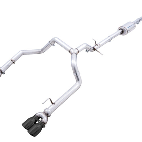 AWE Tuning 4th Gen GM 1500 5.3L 0FG Cat-Back Split Rear Exit (w/ Bumper Cutouts) - Quad Diamond Tips