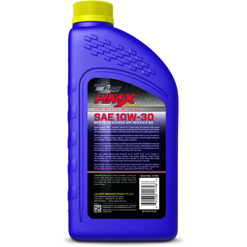 Royal Purple HMX Premium Synthetic High Mileage 10W30 Motor Oil - 1 Quart - Image 2