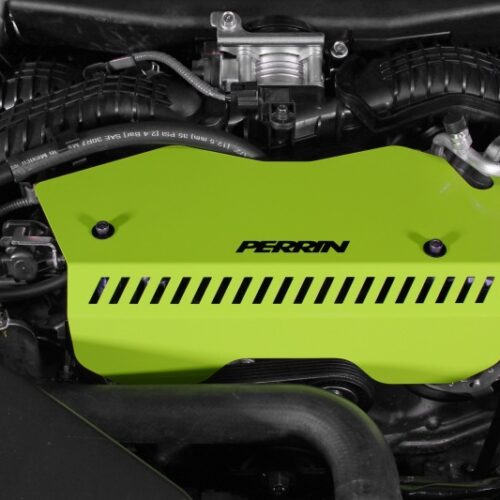 PERRIN 22-26 Subaru WRX Pulley Cover - Neon Yellow (TALL - For Use w/o PERRIN AOS) - Image 4
