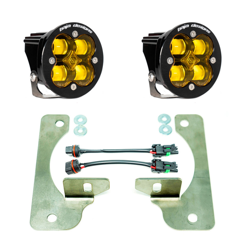 Baja Designs for 2018+ Wrangler JL Rubicon Squadron-R Fog Light Pocket Kit - Amber