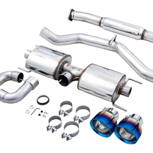 Alternative view of AWE Tuning AWE Touring Edition Exhaust for Subaru BRZ / Toyota GR86 / Toyota 86 / Scion FR-S - Vapor Blue Tips