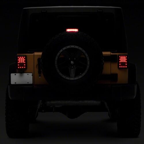 Raxiom for 2007-2018 Jeep Wrangler JK Axial Series LED Tail Lights- Black Housing (Clear Lens) - Image 9