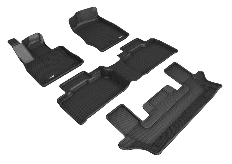 3D MAXpider L1FR13101509 2020-2021 Ford Explorer 1st/2nd/3rd Row Floor Mats - Black