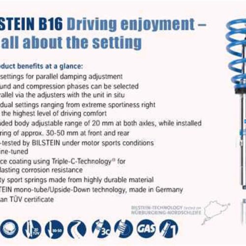 Alternative view of Bilstein B16 for 2017 Mercedes-Benz E400 V6 3.0L Front and Rear Suspension System