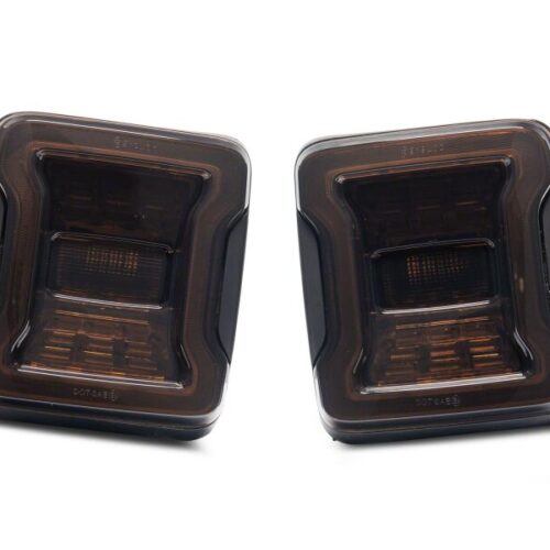 Raxiom for 2018-2026 Jeep Wrangler JL LED Tail Lights- Red Housing- Smoked Lens