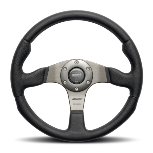 Momo RCE35BK1B Race Steering Wheel 350 mm - Black Leather/Anthracite Spokes (1st Version)