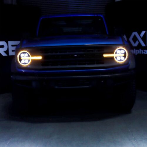 AlphaRex 21-23 Ford Bronco NOVA LED Projector Headlights Black - Image 10