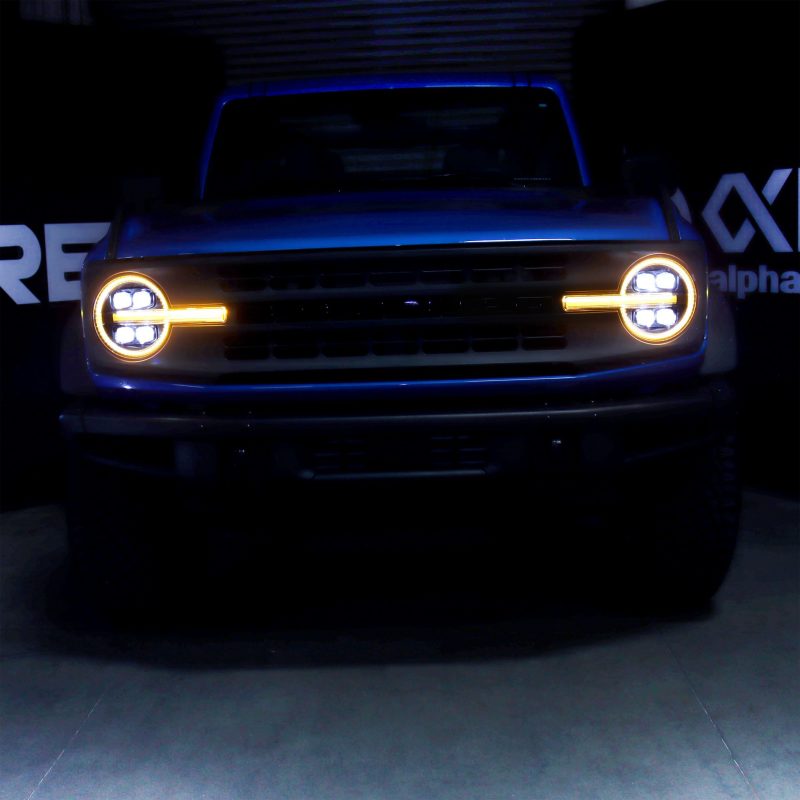 AlphaRex 21-23 Ford Bronco NOVA LED Projector Headlights Black - Image 10