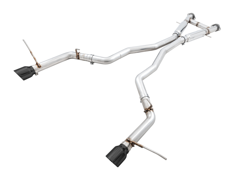 AWE Tuning Track Edition Exhaust - Diamond Black Tips for 2020 Jeep Grand Cherokee SRT