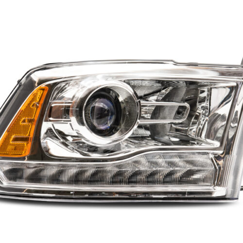 Raxiom for 2009-2018 Dodge RAM 1500 LED Halo Headlights w/ Switchback Turn Signals- Chrome Hsng (Clear Lens) - Image 5