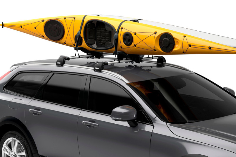 Thule Compass 4-in-1 Water Sport Roof Top Carrier (w/Integrated StrapCatch) - Black - Image 3