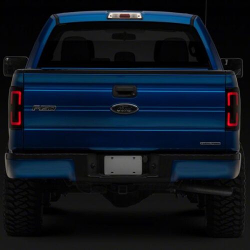 Raxiom for 2009-2014 Ford F-150 Styleside Axial Series LED Tail Lights w/ Halo- Black Housing (Smoked Lens) - Image 7