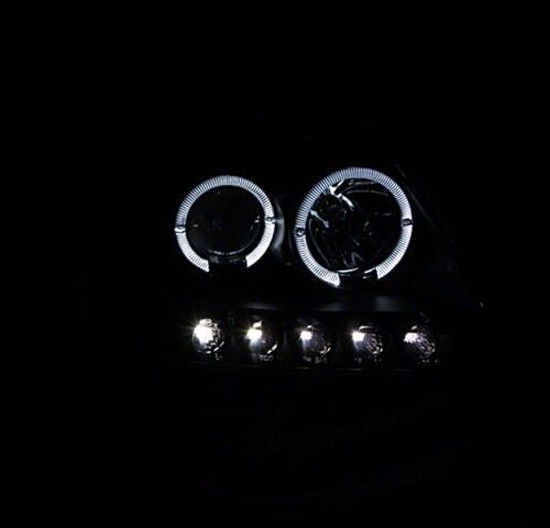 Raxiom for 1997-2003 Ford F-150 LED Halo Projector Headlights- Black Housing- Clear Lens - Image 3