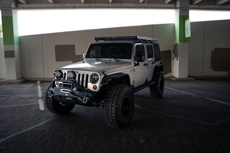 DV8 Offroad 07-18 Jeep Wrangler JK Full-Length Roof Rack - Image 7