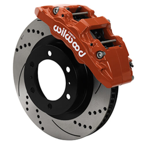 Wilwood 140-17511-DR 15-21 Toyota Tacoma Aero6-DM SRP Front Brake Kit 13.31 Rotor - Red w/Lines
