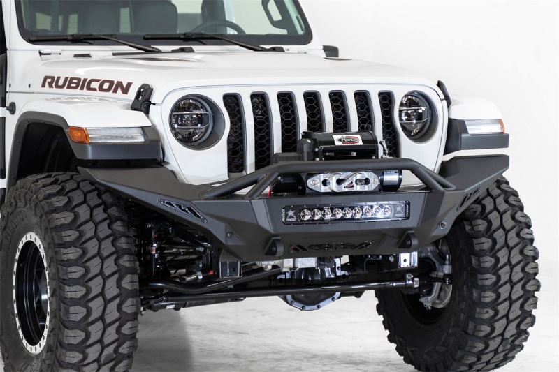 Addictive Desert Designs for 2020 Jeep Gladiator JT Stealth Fighter Front Bump w/ Top Hoop & Winch Mount - Image 2