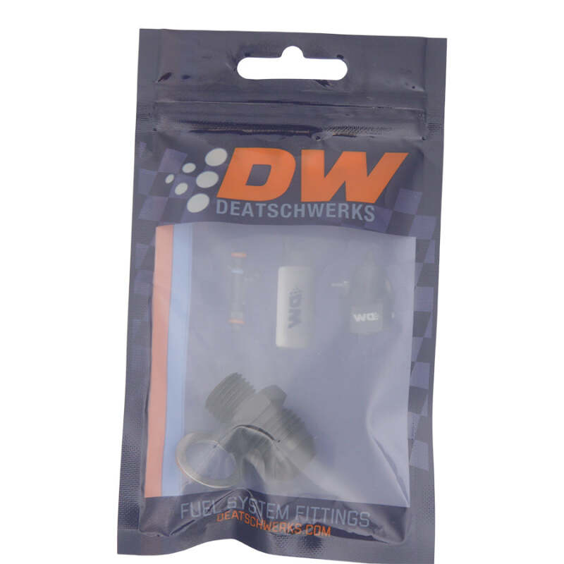 DeatschWerks 6-02-0618-B 8AN Male Flare to M14 X 1.5 Male Metric Adapter (Incl Washer) - Anodized Matte Black - Image 2