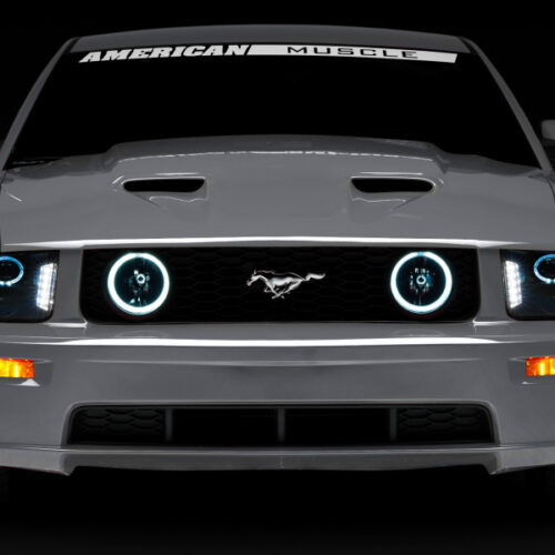 Raxiom for 2005-2009 Ford Mustang w/ Halogen LED Halo Prjctr Headlights-Blk Hsng(Smoked Lens Exclude GT500) - Image 4
