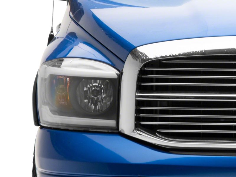 Raxiom for 2006-2009 Dodge RAM 1500/2500/3500 Axial Headlights w/ SEQL LED Bar- Black Housing (Clear Lens) - Image 10