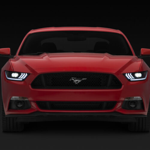 Raxiom for 2015-2017 Ford Mustang Projector Headlights OEM HID Bulbs- Black Housing (Clear Lens) - Image 5
