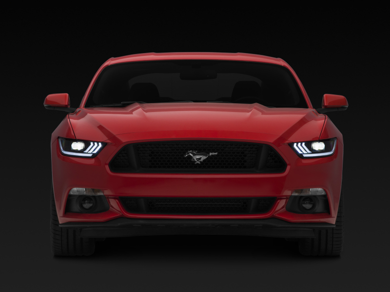 Raxiom for 2015-2017 Ford Mustang Projector Headlights OEM HID Bulbs- Black Housing (Clear Lens) - Image 5