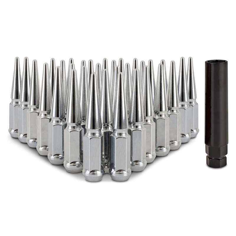 Mishimoto Steel Spiked Lug Nuts M14 x 1.5 32pc Set Chrome