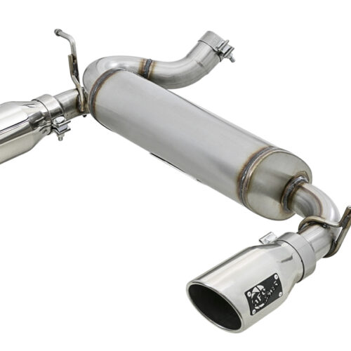 aFe Power Rebel Series 2.5in 409 SS Axle-Back Exhaust w/Polished Tips 07+ Jeep Wrangler (JK) V6 3.6L/3.8L - Image 3