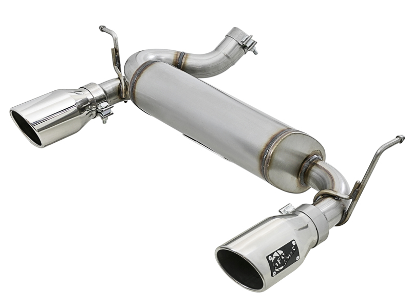 aFe Power Rebel Series 2.5in 409 SS Axle-Back Exhaust w/Polished Tips 07+ Jeep Wrangler (JK) V6 3.6L/3.8L - Image 3