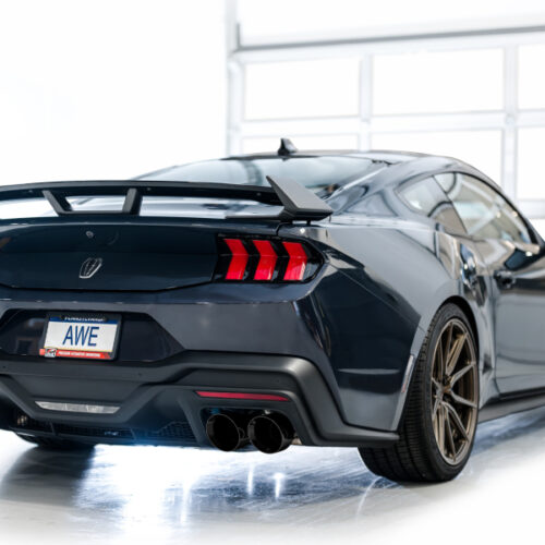 AWE Tuning Track Edition Cat-Back Exhaust w/ Quad Diamond Black Tips for AWE 2024 Ford Mustang Dark Horse S650 RWD - Image 5