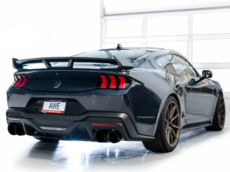 AWE Tuning Track Edition Cat-Back Exhaust w/ Quad Diamond Black Tips for AWE 2024 Ford Mustang Dark Horse S650 RWD - Image 5