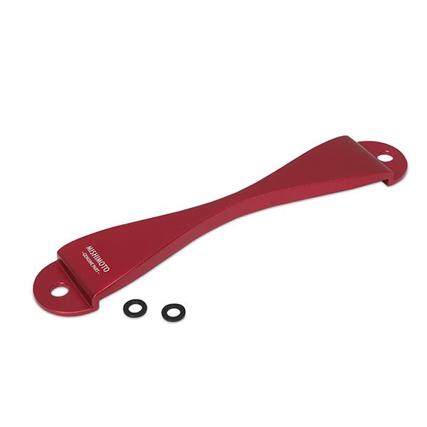 Mishimoto Subaru CNC Battery Tie-Down - Red - Image 3