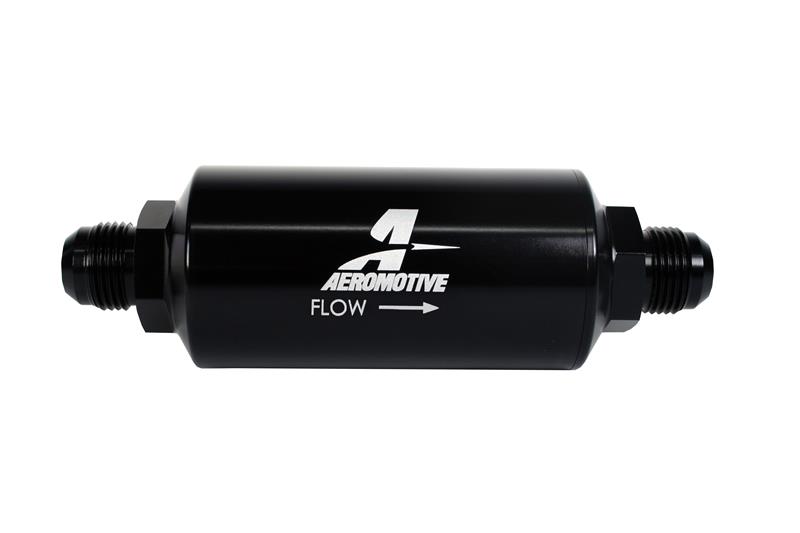 Aeromotive In-Line Filter - AN -10 size Male - 10 Micron Microglass Element - Bright-Dip Black - Image 10