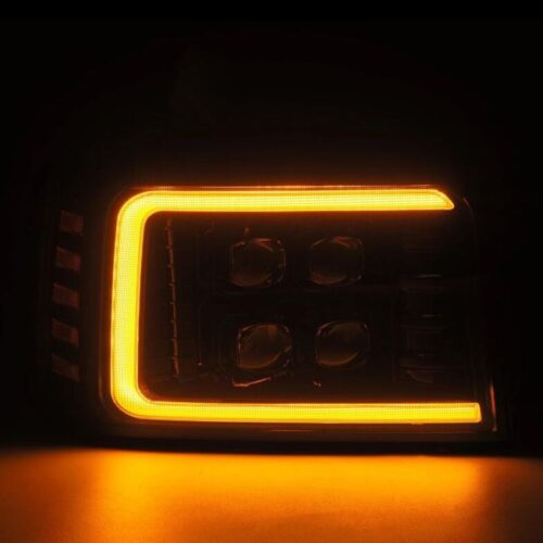 AlphaRex 92-96 Ford F-Series/Bronco NOVA-Series LED Proj Headlight Alpha-Bk w/Actv Light SS & SBDRL - Image 4